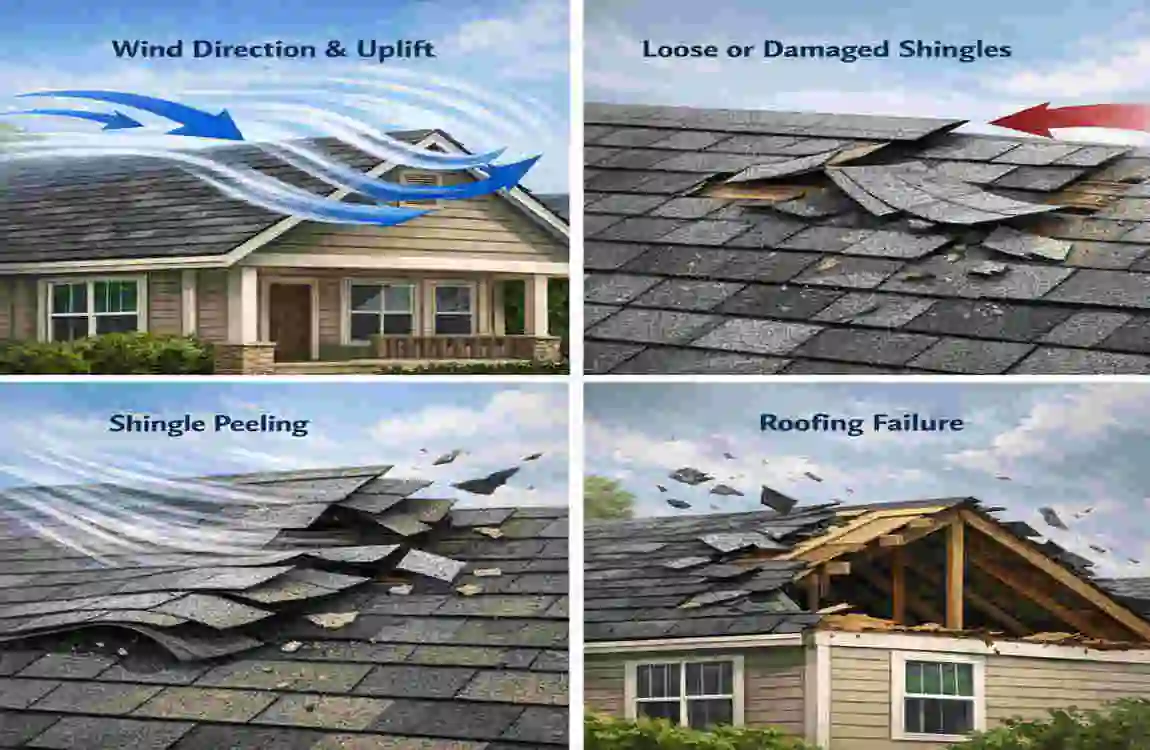 Wind Damage Roof Replacement in Gaithersburg