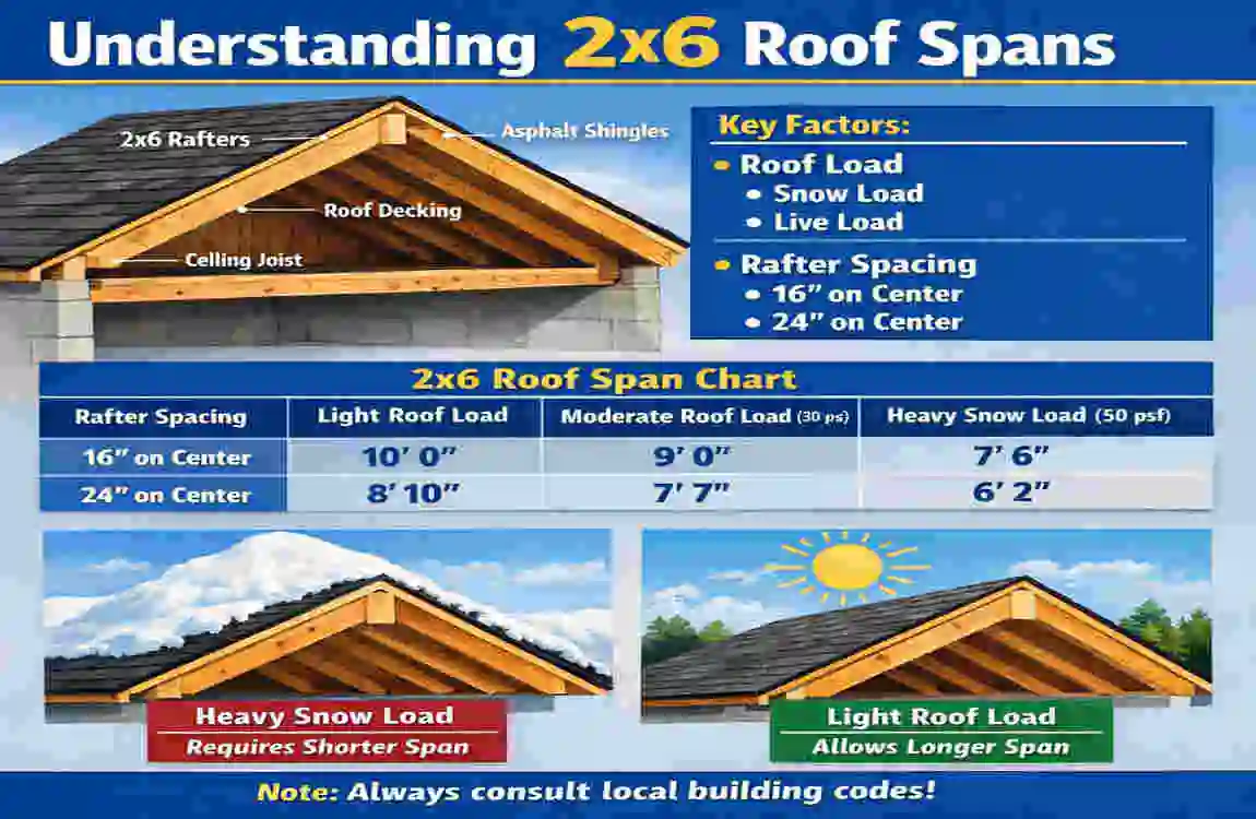 2x6 Roof Span
