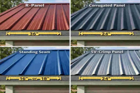 Widths of Metal Roofing Panels for Your House