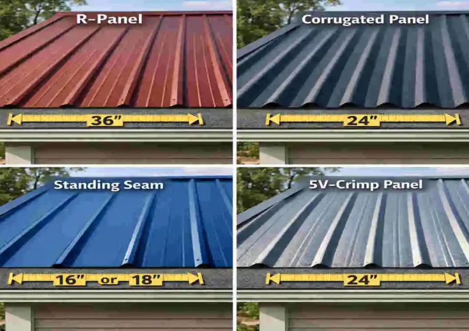 Widths of Metal Roofing Panels for Your House