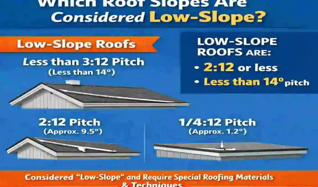 which of the following roof slopes is a low-slope