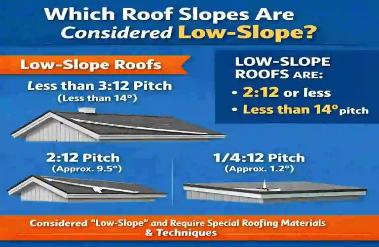 which of the following roof slopes is a low-slope