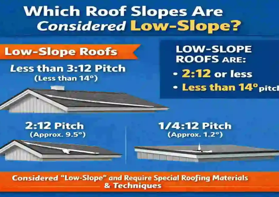 which of the following roof slopes is a low-slope