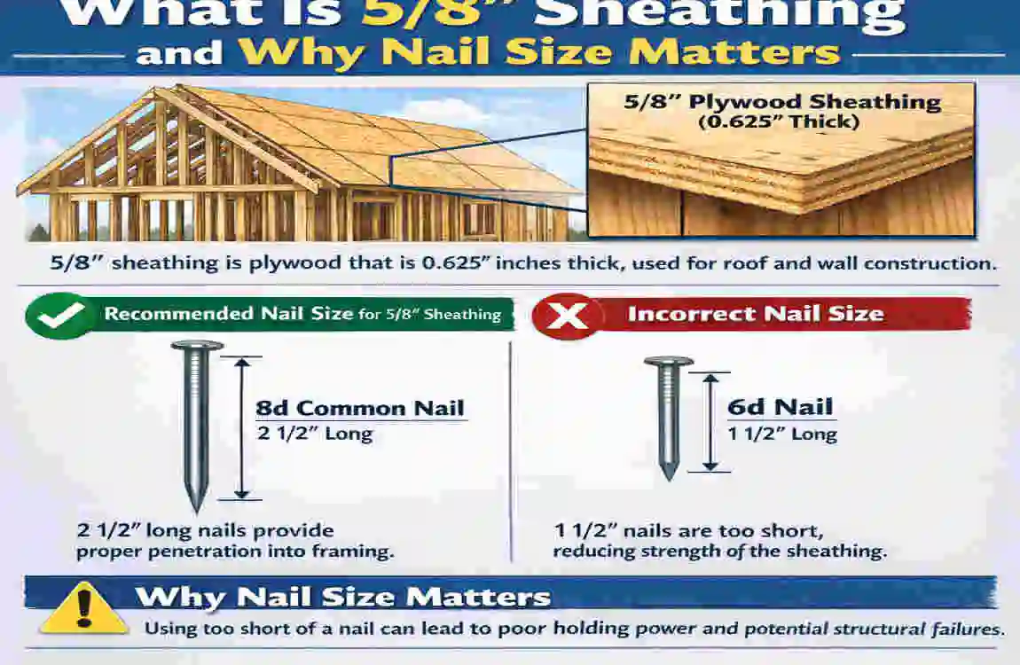 Perfect Roofing Nail Size for 5/8 Sheathing