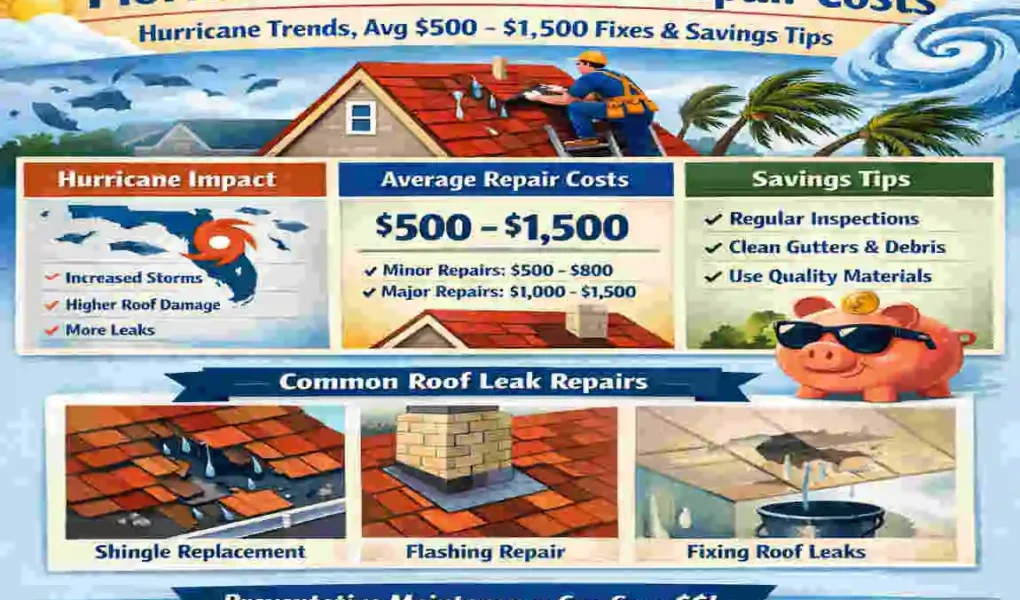 Florida House Roof Leak Repair Costs: