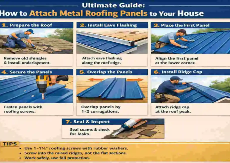 How to Attach Metal Roofing Panels
