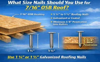 what size nails for 7 16 osb roof sheathing