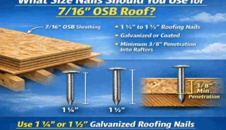 what size nails for 7 16 osb roof sheathing