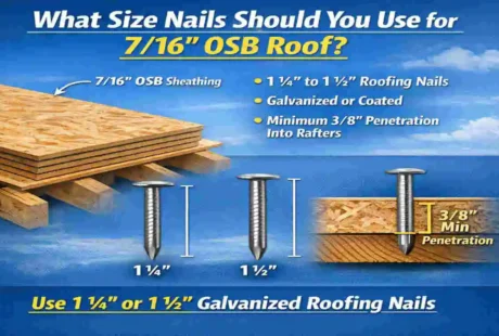 what size nails for 7 16 osb roof sheathing