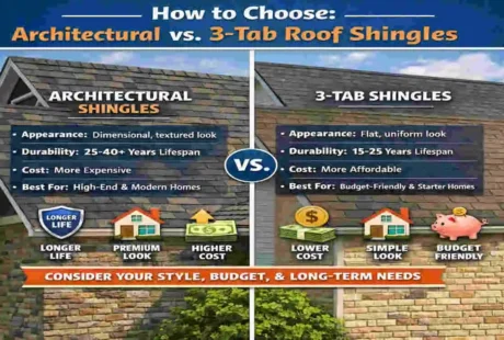 architectural roof shingles vs 3-tab