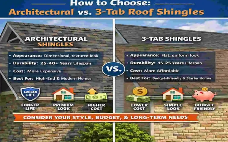 architectural roof shingles vs 3-tab