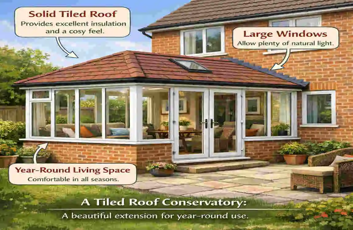 what do you call a conservatory with a tiled roof
