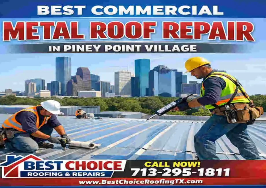 commercial metal roof repair piney point village