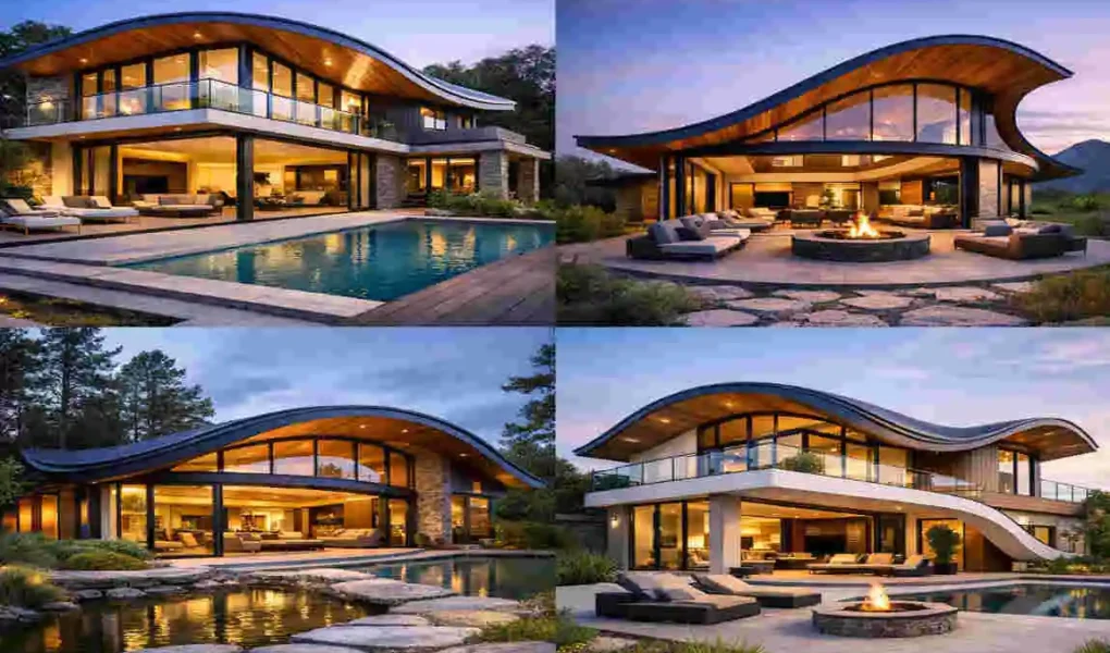curved roof homes idea