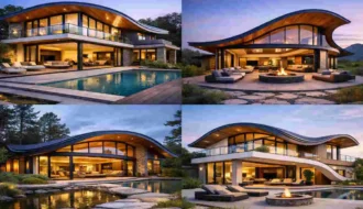 curved roof homes idea