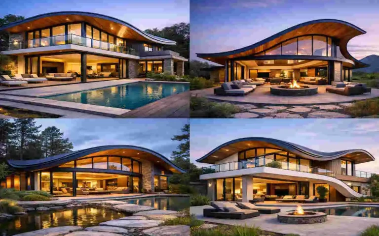 curved roof homes idea