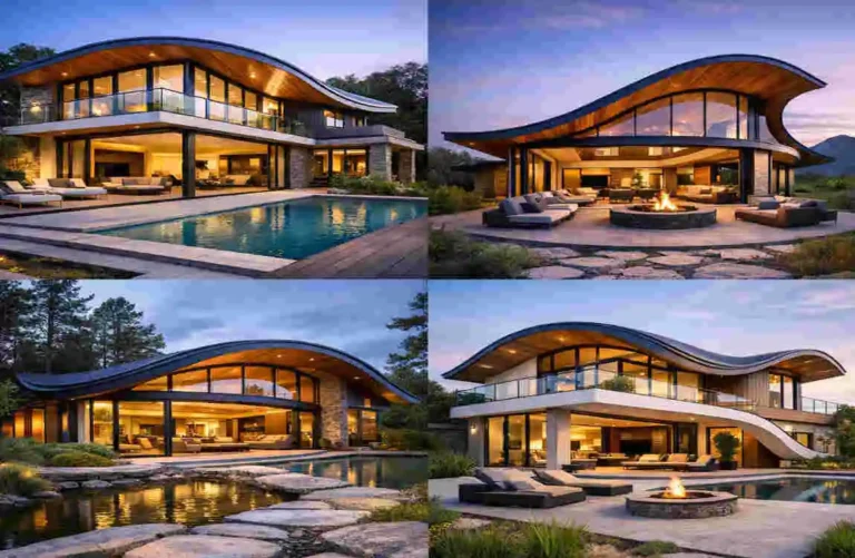 curved roof homes idea