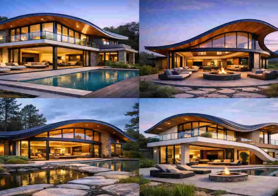 curved roof homes idea