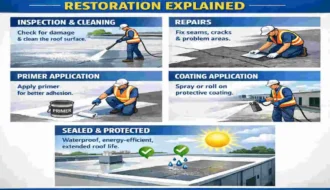 commercial flat roof restoration