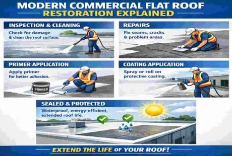 commercial flat roof restoration
