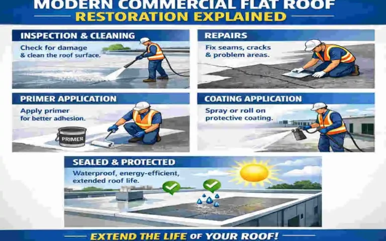 commercial flat roof restoration