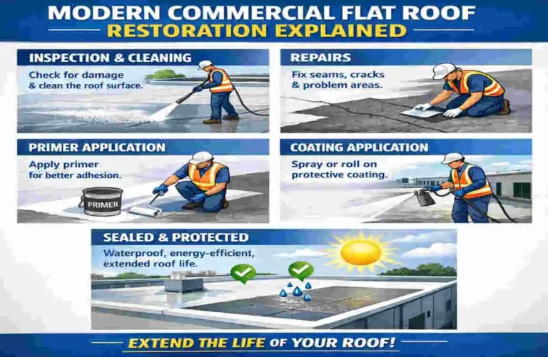 commercial flat roof restoration