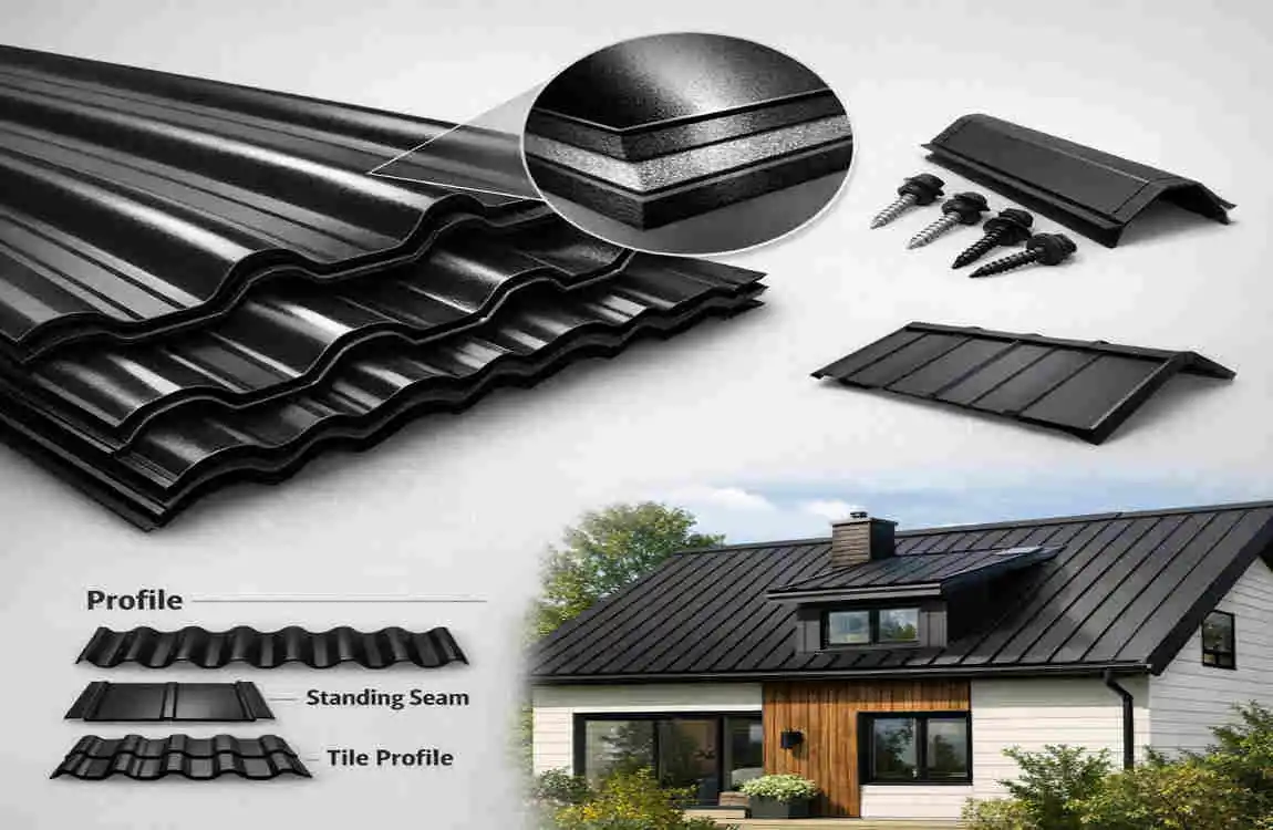 black metal roofing sheets
