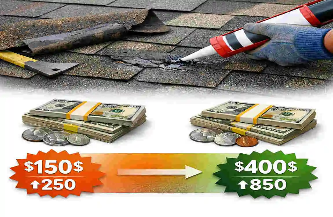 typical range for patching a roof leak