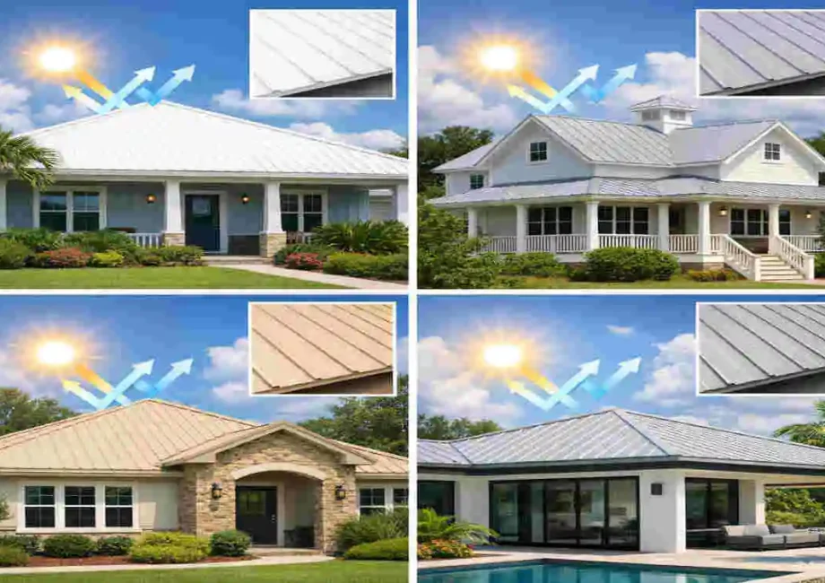 what color metal roof for cool