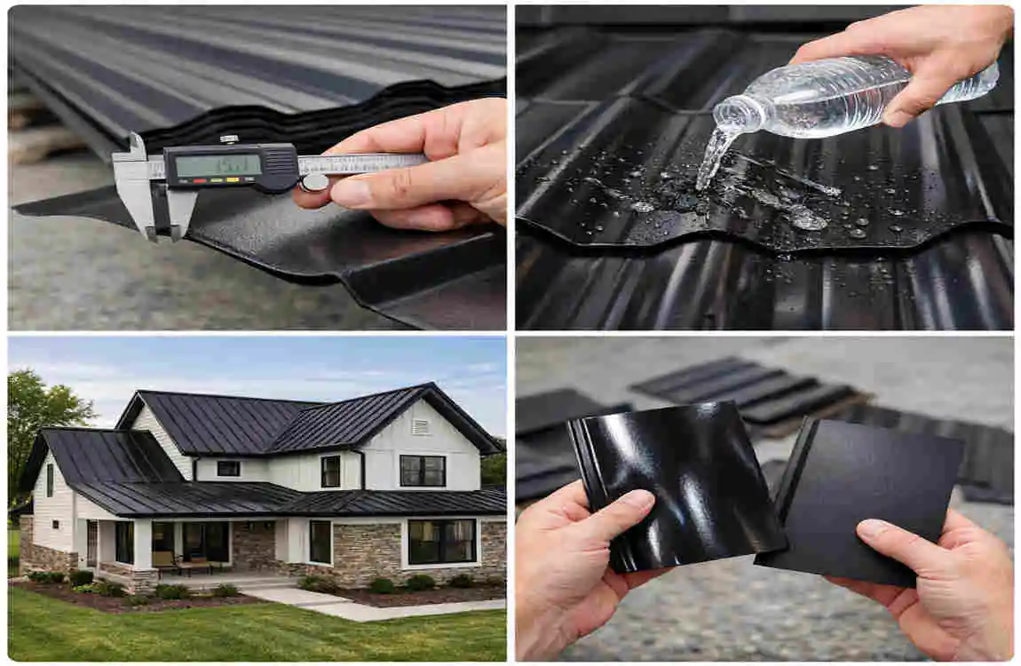 black metal roofing sheets