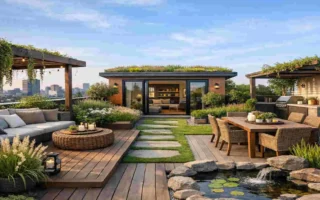 Roof Terrace Garden House Design