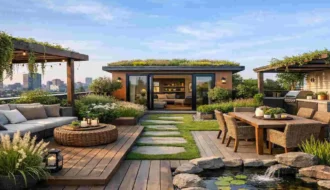 Roof Terrace Garden House Design