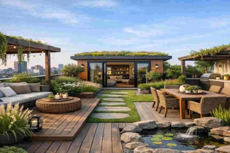 Roof Terrace Garden House Design