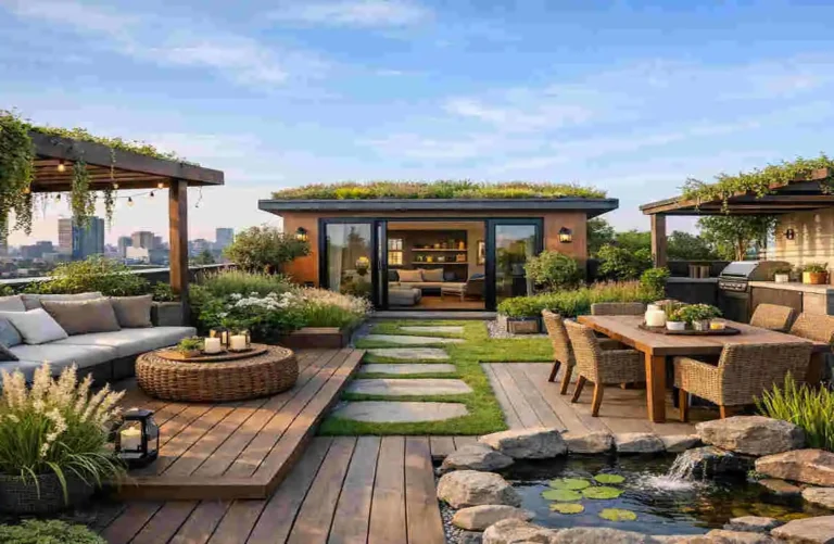 Roof Terrace Garden House Design