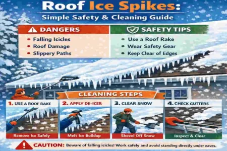 how to clean cold spike hanging from the roof