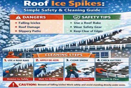 how to clean cold spike hanging from the roof