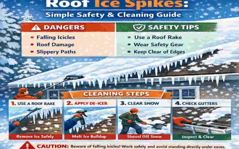 how to clean cold spike hanging from the roof