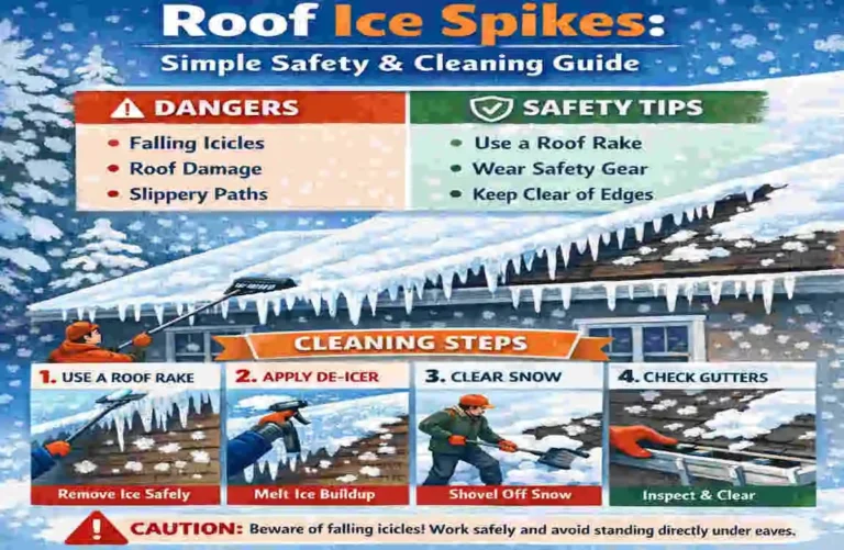 how to clean cold spike hanging from the roof