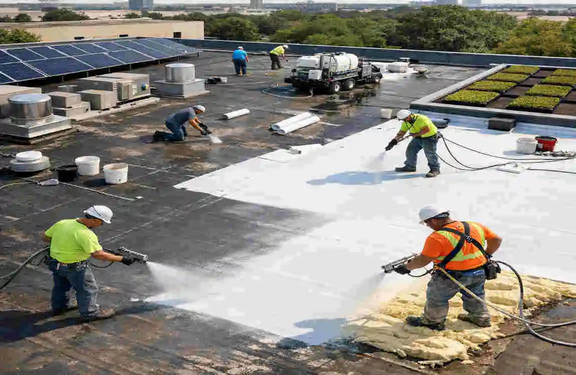 commercial flat roof restoration