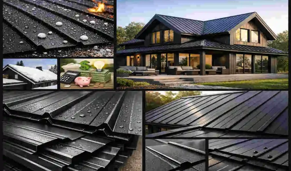black metal roofing sheets
