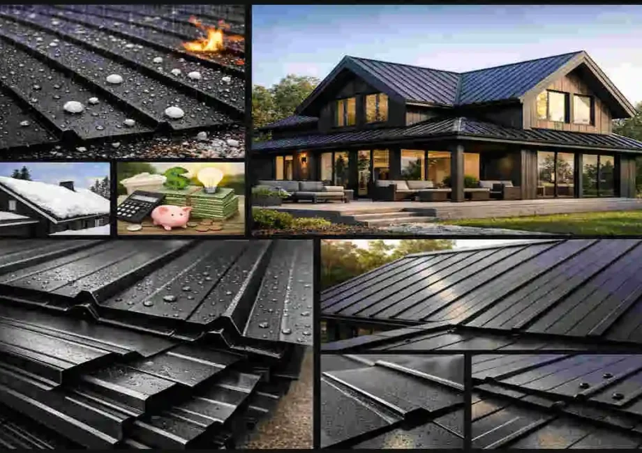 black metal roofing sheets
