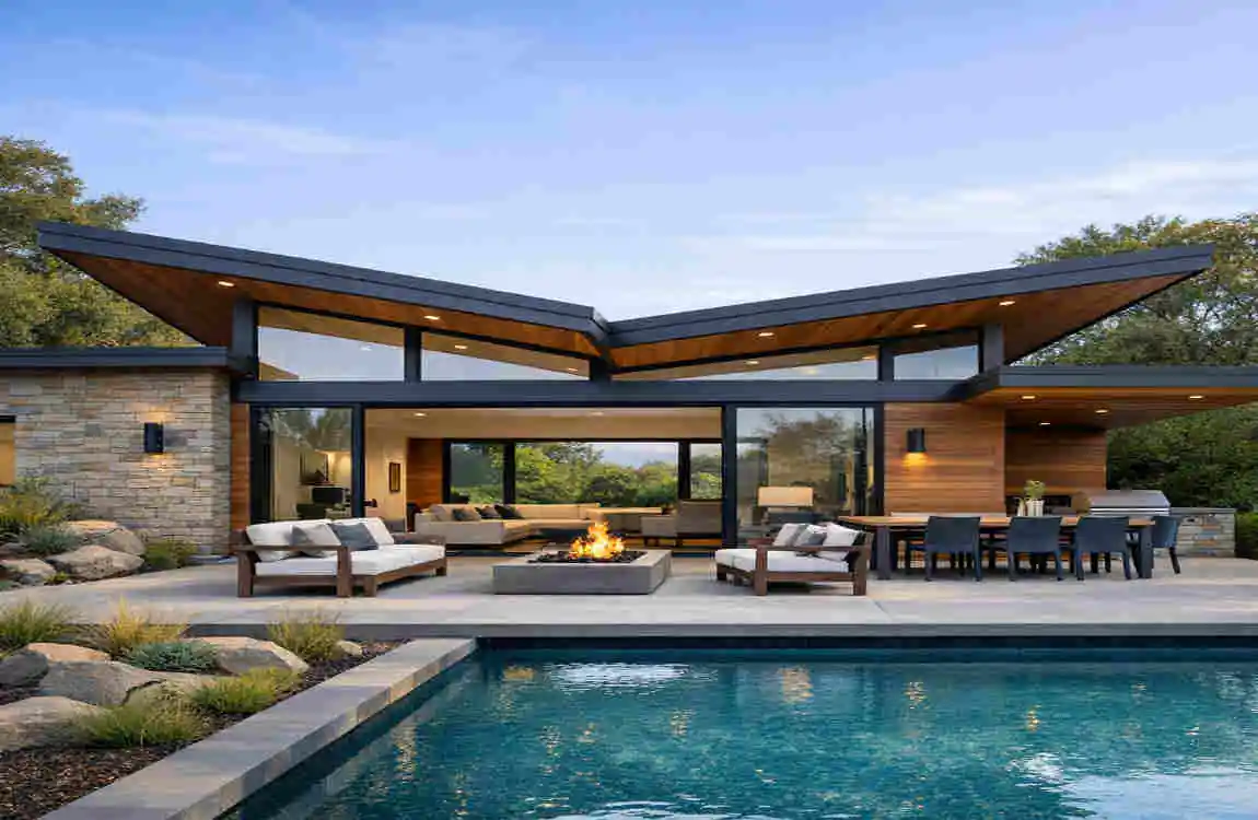 butterfly roof design at home