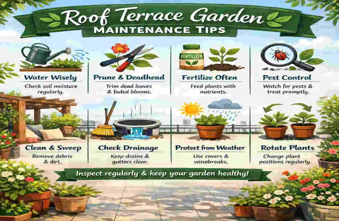 Roof Terrace Garden House Design