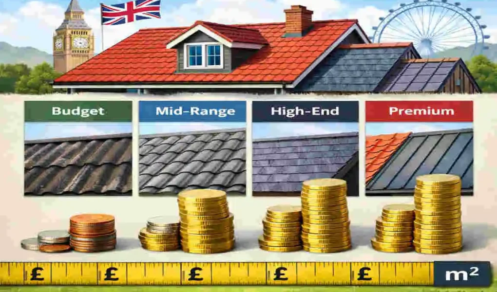roof cost per square metre UK