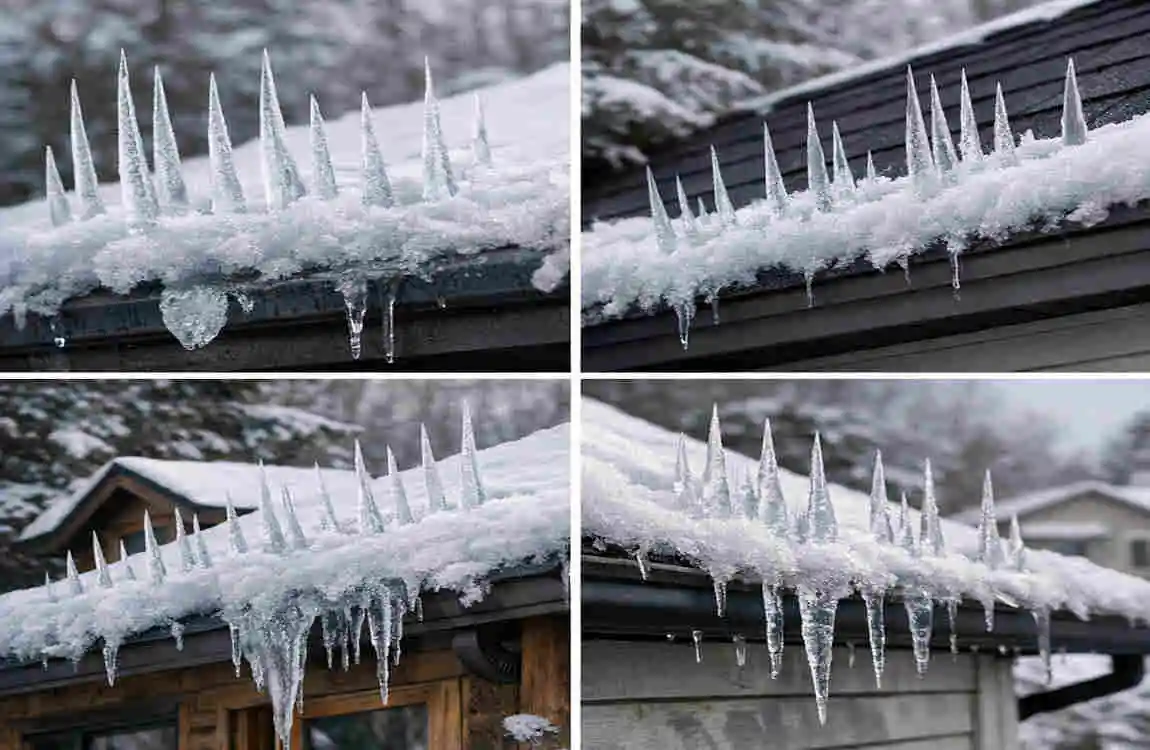 how to clean cold spike hanging from the roof
