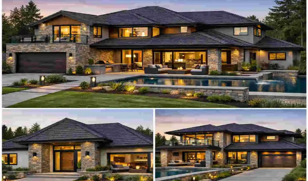 stone coated roofing house design