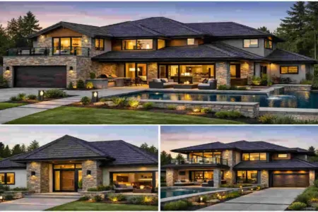 stone coated roofing house design