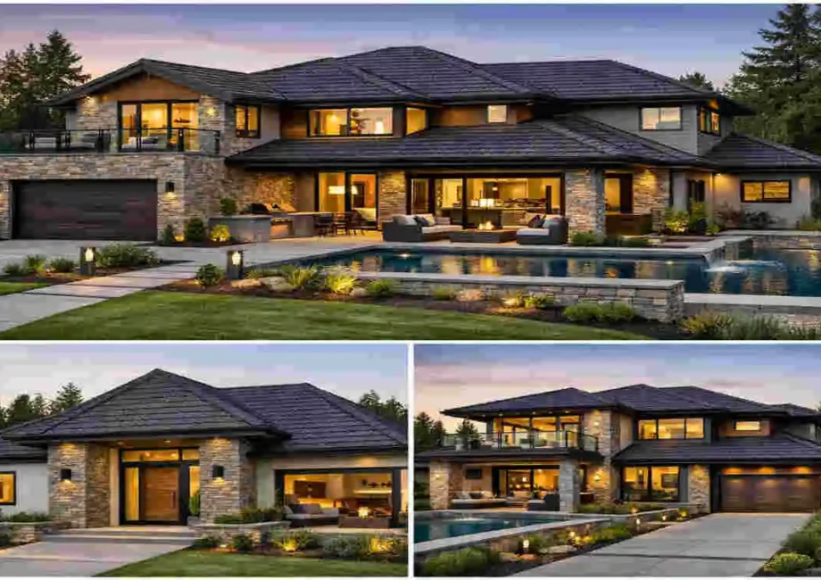 stone coated roofing house design