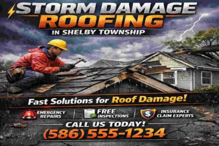 Storm Damage Roofing in Shelby Township