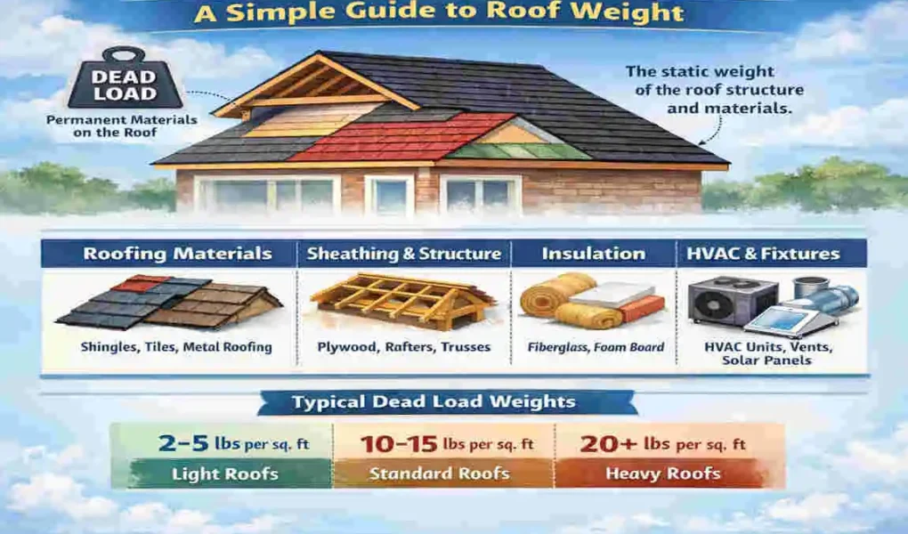 Dead Load for Roof: